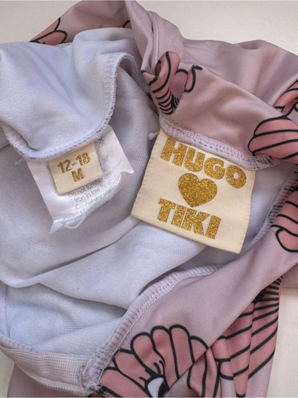 Hugo Loves Tiki Pink Shell Long-Sleeve Swimsuit 12-18 Months